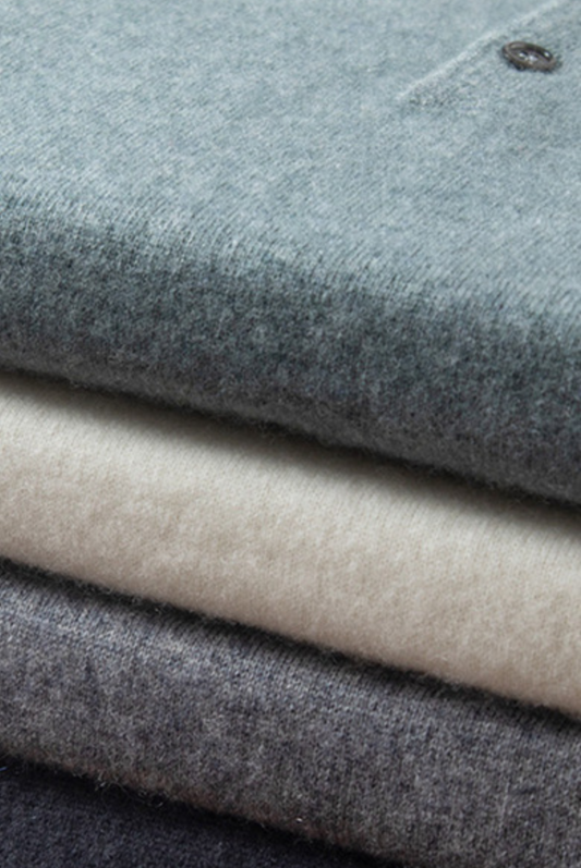 Vinterlig herrpolo i kashmir-merinoull – Silvano