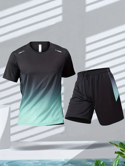 Andningsaktivt sportset för herrar med t-shirt och shorts - PowerMove