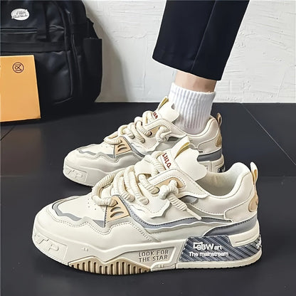 Chunky herrsneakers för streetwear med profilsula och komfortdyna – Kairo