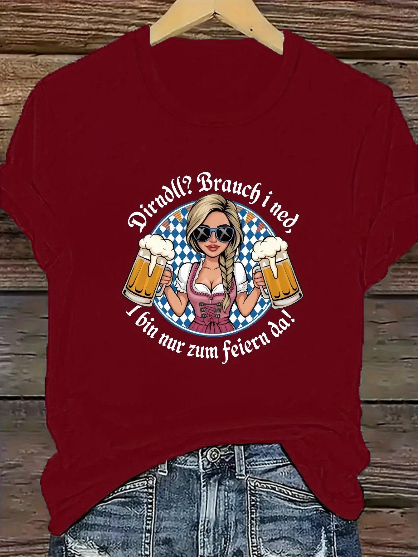 Damer Plus Size kortärmad t-shirt – Liesl Oktoberfest 2026