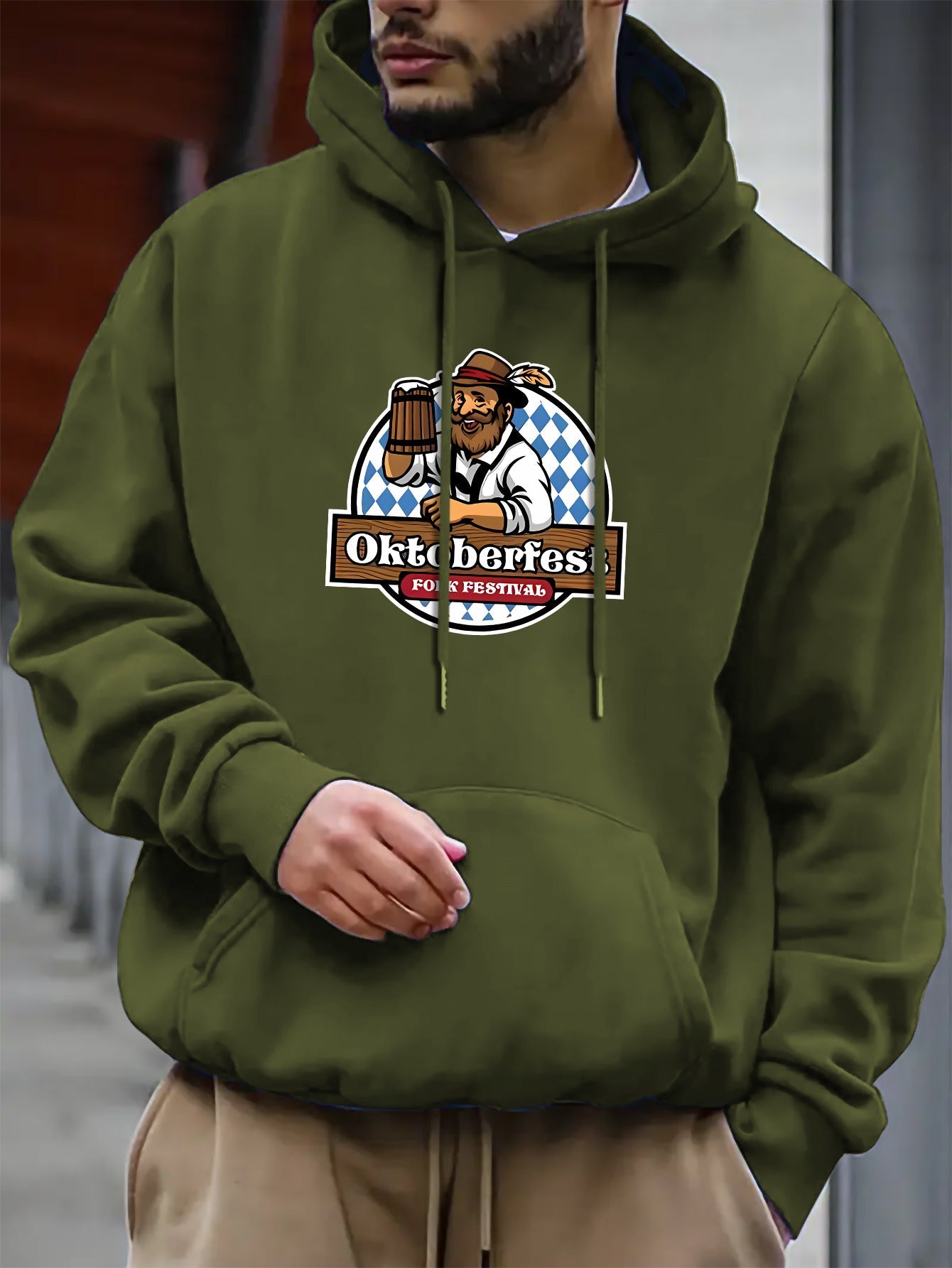 Bekväm herrhoodie – Thomas Oktoberfest 2025