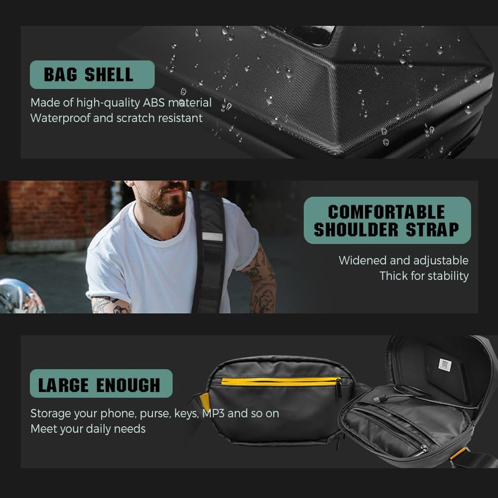 LED-crossbodyväska för motorcykel med programmerbar display – Nexora