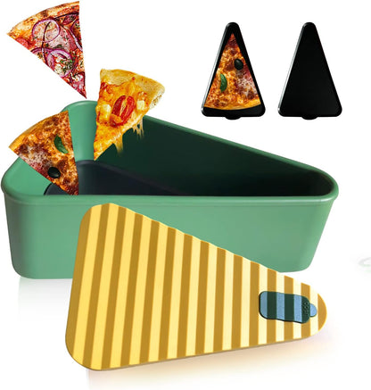 Återanvändbar pizzaförvaringsbehållare med 2 brickor – SliceSafe (1+1 GRATIS)