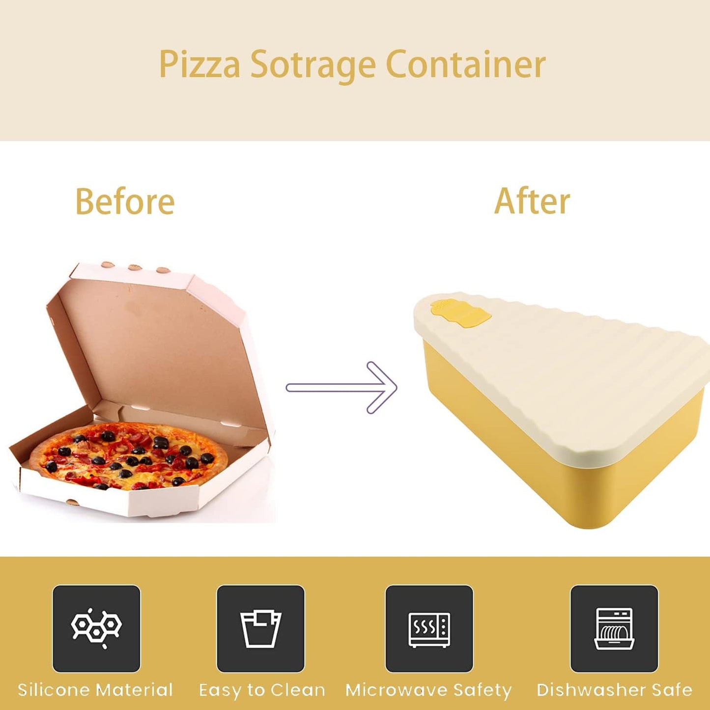 Återanvändbar pizzaförvaringsbehållare med 2 brickor – SliceSafe (1+1 GRATIS)