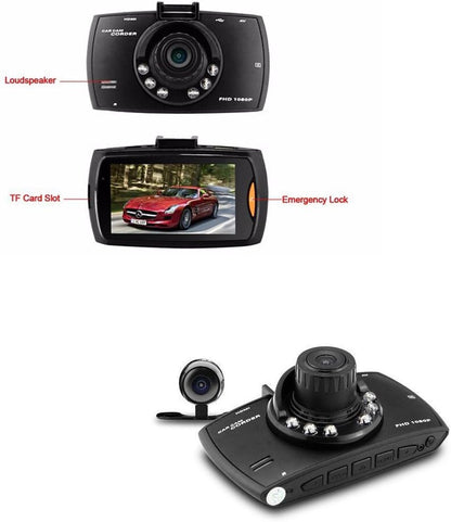 Dual-lins-bilradio DVR G30 2,7" LCD Full HD 1080P med G-sensor