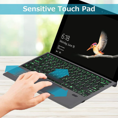 Trådlöst Bluetooth-tangentbord med bakgrundsbelysning och styrplatta för Surface Pro – Nexora