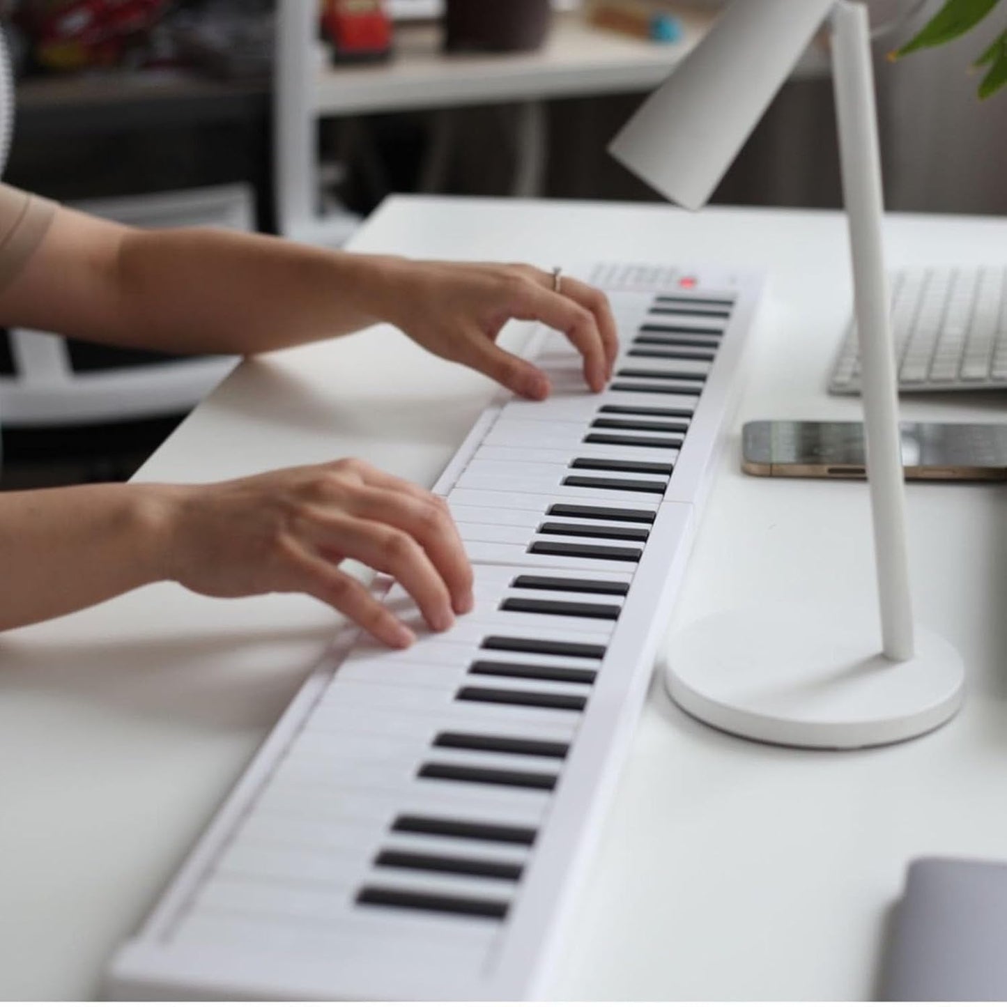 61-tangenters hopfällbart digitalpiano med inspelnings- och uppspelningsfunktion – Meliora