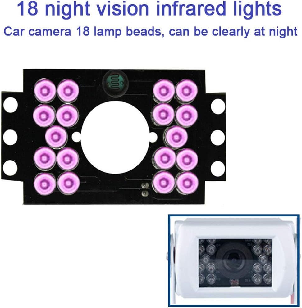 Backkamera för lastbil 12V/24V med 18 IR-LED för nattsyn IP68