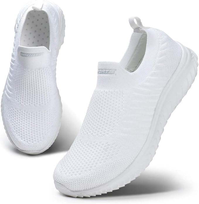 Weiße Sportschuhe aus Mesh, rutschfest, atmungsaktiv, für Damen und Herren.