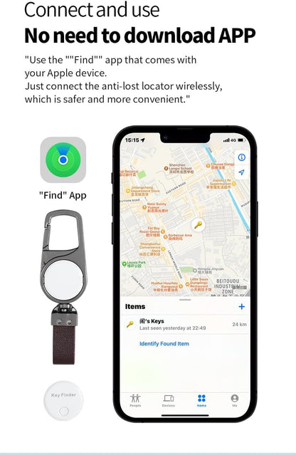 Smart nyckelring mot förlust – realtidsspårning med Find My – Zeyora