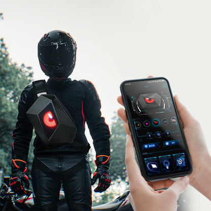 LED-crossbodyväska för motorcykel med programmerbar display – Nexora