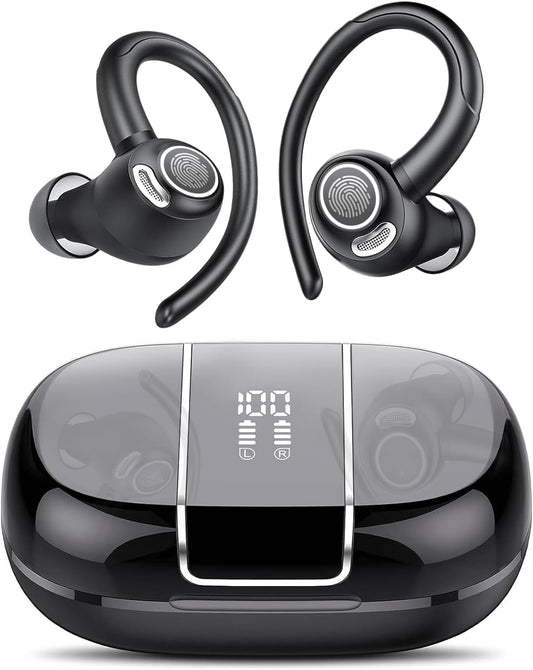 Trådlösa Bluetooth 5.3 sporthörlurar med brusreducering och 48 timmars uppspelning – Zeyora