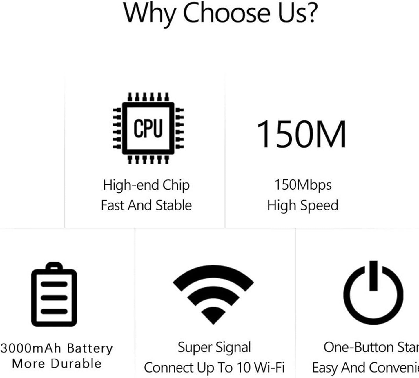 4G LTE USB Wi‑Fi-hotspotmodem med 300 Mbps hastighet och 3000 mAh batteri – Netvora