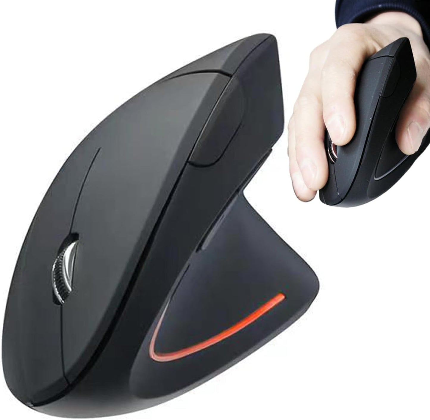 Uppladdningsbar ergonomisk vertikal trådlös mus – Elvion