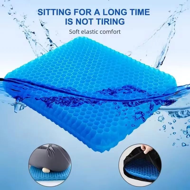Extra tjock kylande och lindrande gel-sittdyna (1+1 GRATIS)