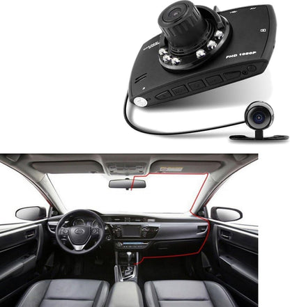Dual-lins-bilradio DVR G30 2,7" LCD Full HD 1080P med G-sensor
