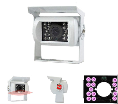 Backkamera för lastbil 12V/24V med 18 IR-LED för nattsyn IP68
