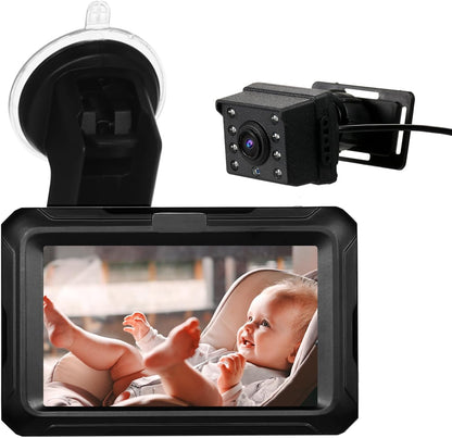 Babyspegel med 1080P-kamera och 4,3-tums skärm – Solvian