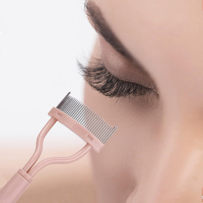 Rosa Wimpernkamm für präzises Trennen und Stylen von Wimpern, Make-up-Tool.