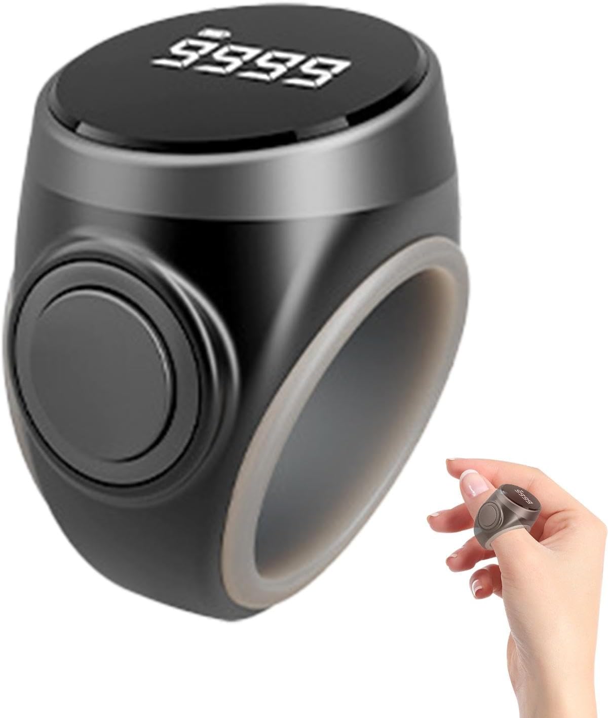 4-siffrig uppladdningsbar digital fingerräknarring (1+1 GRATIS) – Calmero