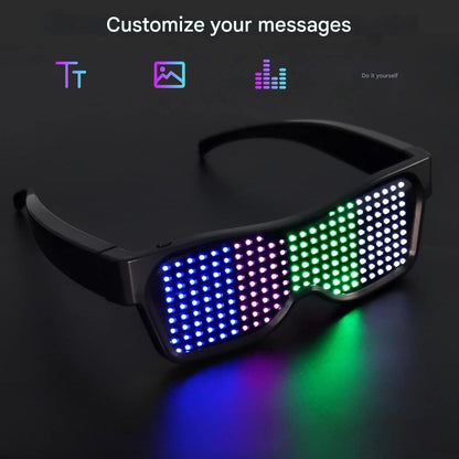 Appstyrda LED-partyglasögon - GlowBeat