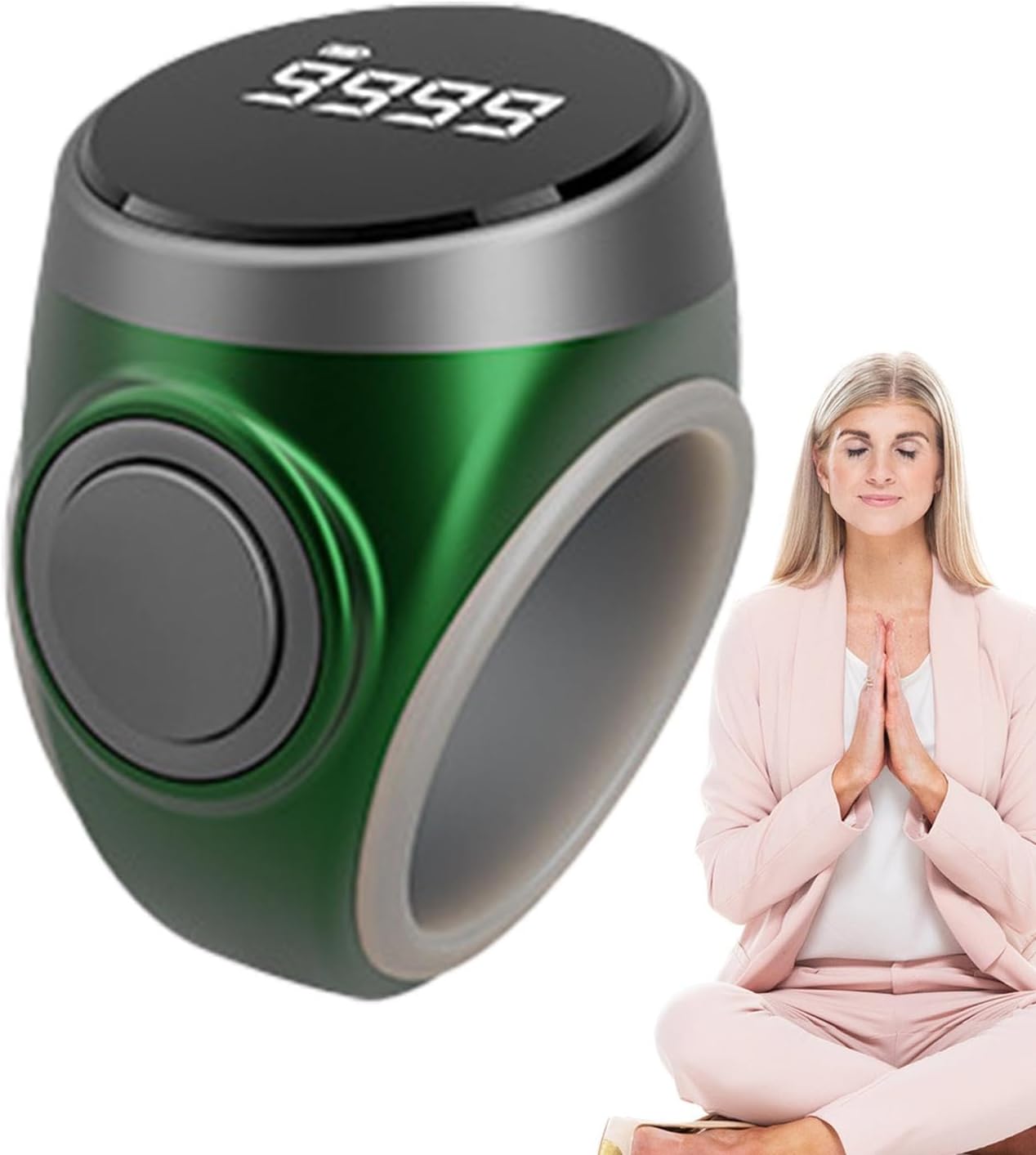 4-siffrig uppladdningsbar digital fingerräknarring (1+1 GRATIS) – Calmero