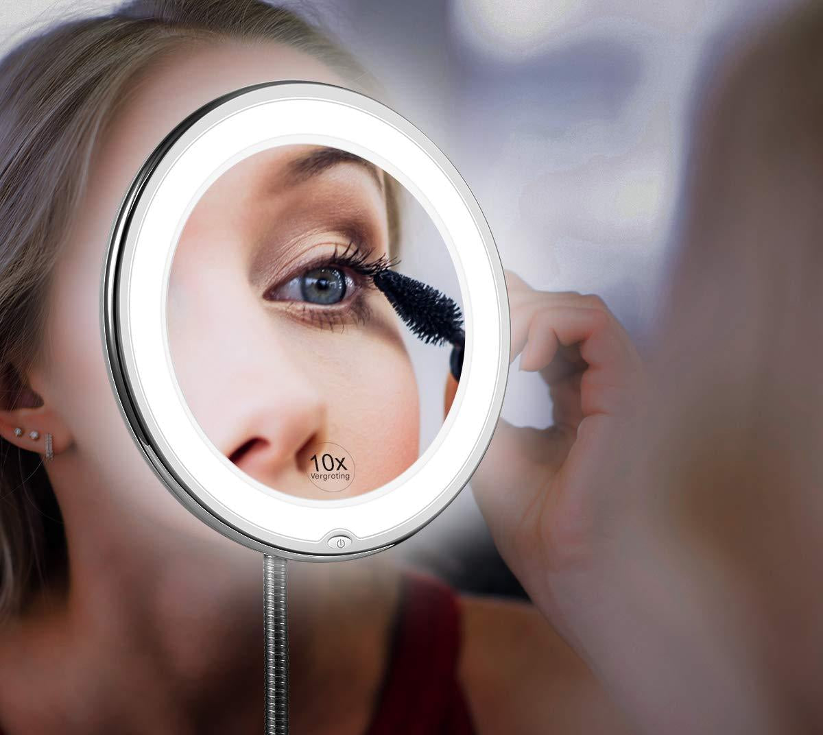 LED-förstoringsspegel med flexibel svanhalsslang – Claravue