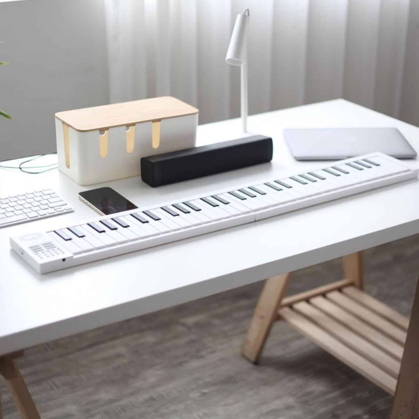 61-tangenters hopfällbart digitalpiano med inspelnings- och uppspelningsfunktion – Meliora