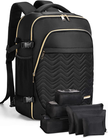 40 L flygkompatibel resväska/trolley med 6 packningskuber och laptopfack