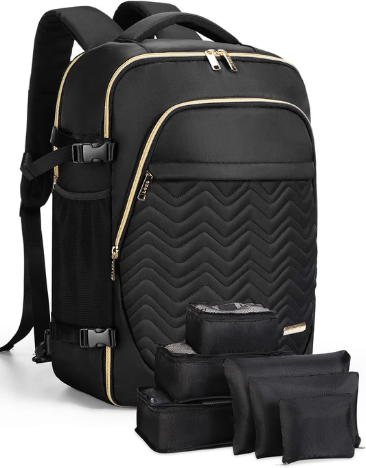 40 L flygkompatibel resväska/trolley med 6 packningskuber och laptopfack