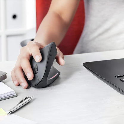 Uppladdningsbar ergonomisk vertikal trådlös mus – Elvion