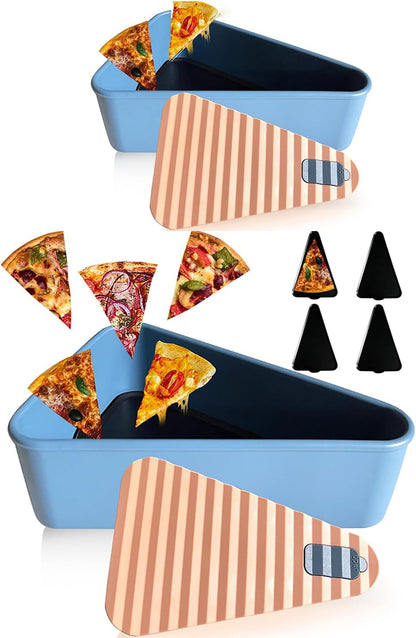 Återanvändbar pizzaförvaringsbehållare med 2 brickor – SliceSafe (1+1 GRATIS)