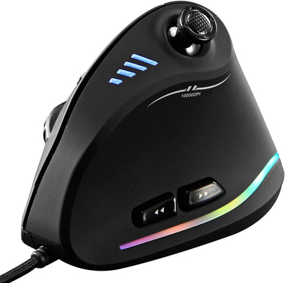 Vertikal RGB-spelmus med joystick och 11 programmerbara knappar – Kryvos