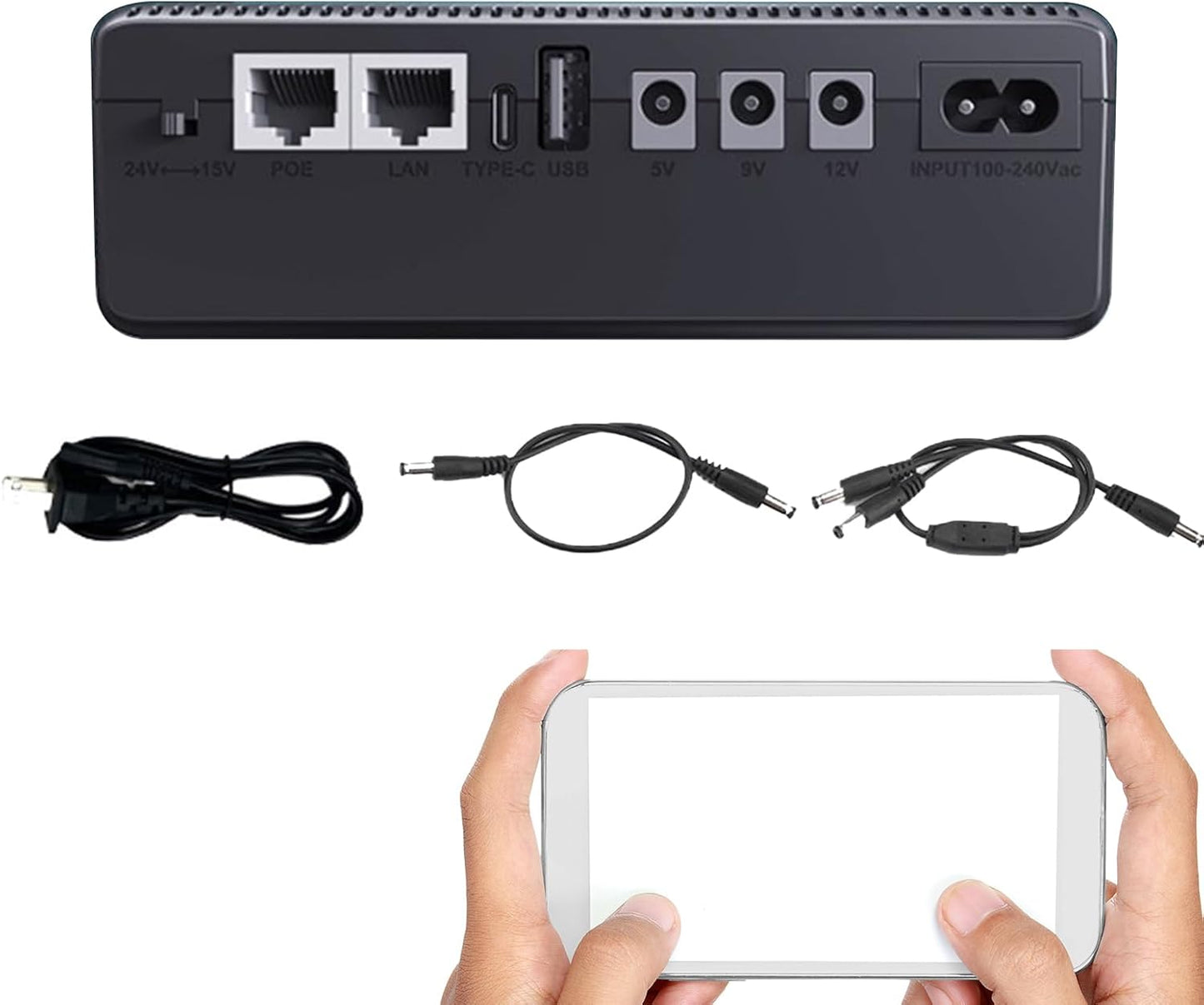 UPS-nödbatteri 10400 mAh – kompakt strömförsörjning – Nexora