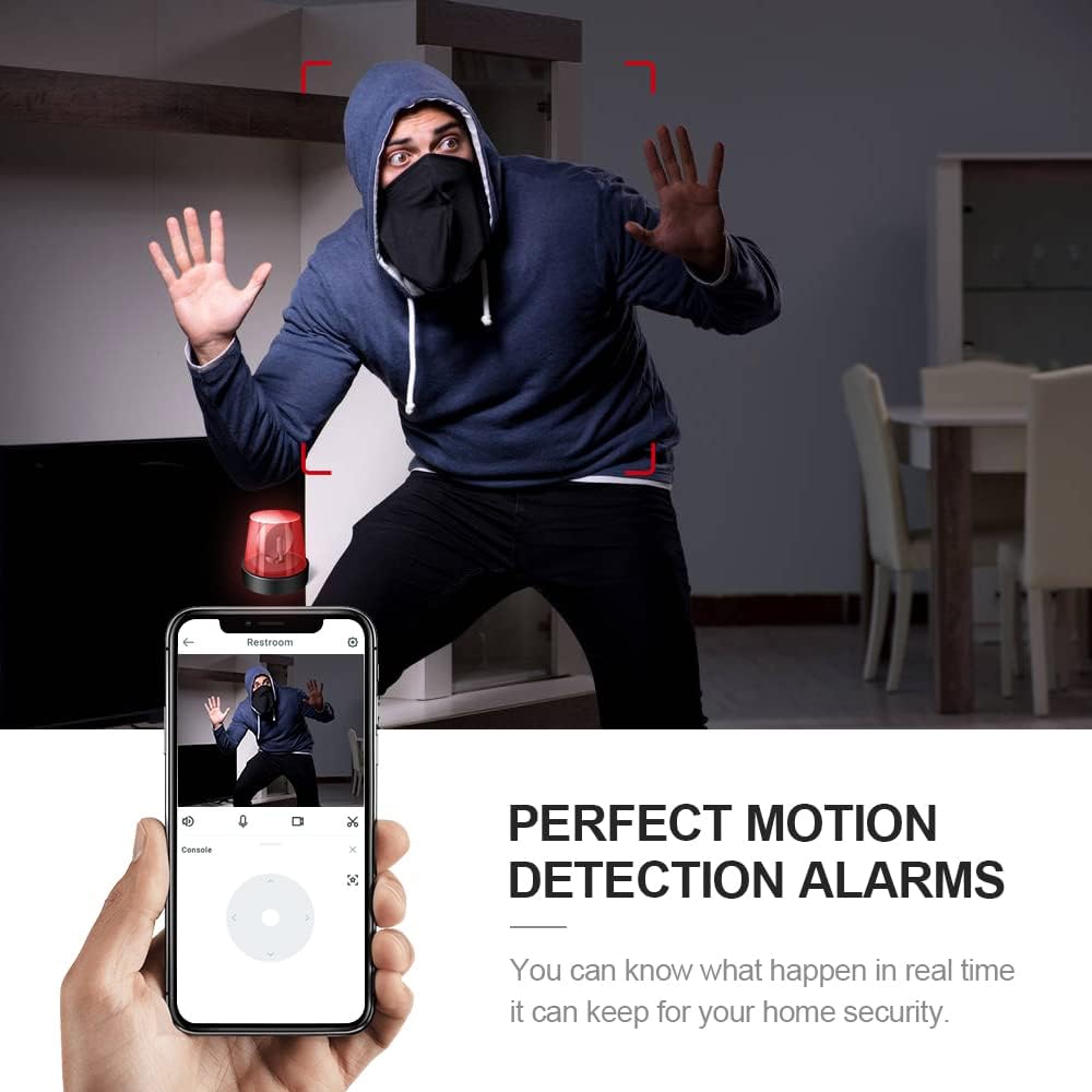 Mini-säkerhetskamera 4K WiFi dold inomhuskamera med nattseende
