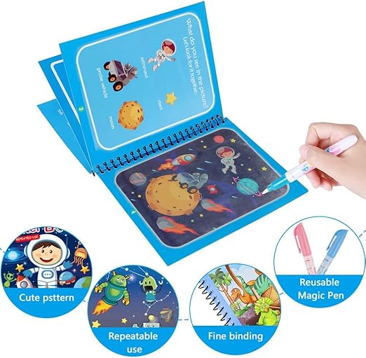 Set med 4 återanvändbara akvarellböcker - AquaColor-böcker