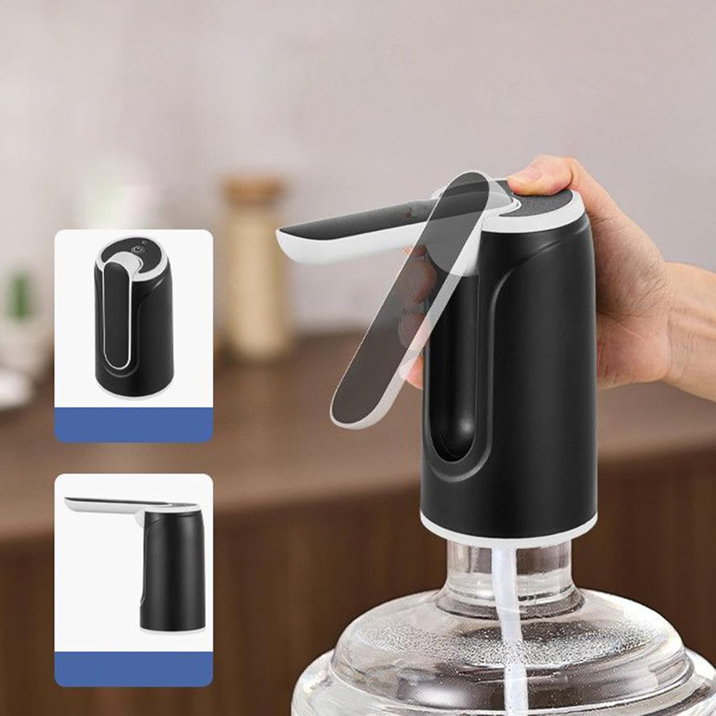 Bärbar vattendispenser, uppladdningsbar via USB – Hydravo (1+1 GRATIS)