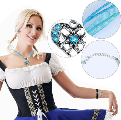 Edelweiss-smyckeset med hjärthänge – Hjärtsken Oktoberfest 2026