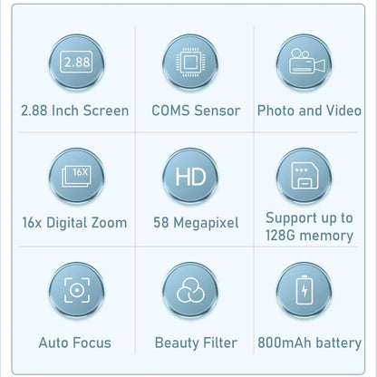 4K kompakt digitalkamera med 58 MP-bilder och 16x zoom – Lumora