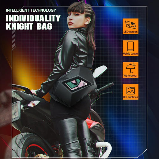 LED-crossbodyväska för motorcykel med programmerbar display – Nexora
