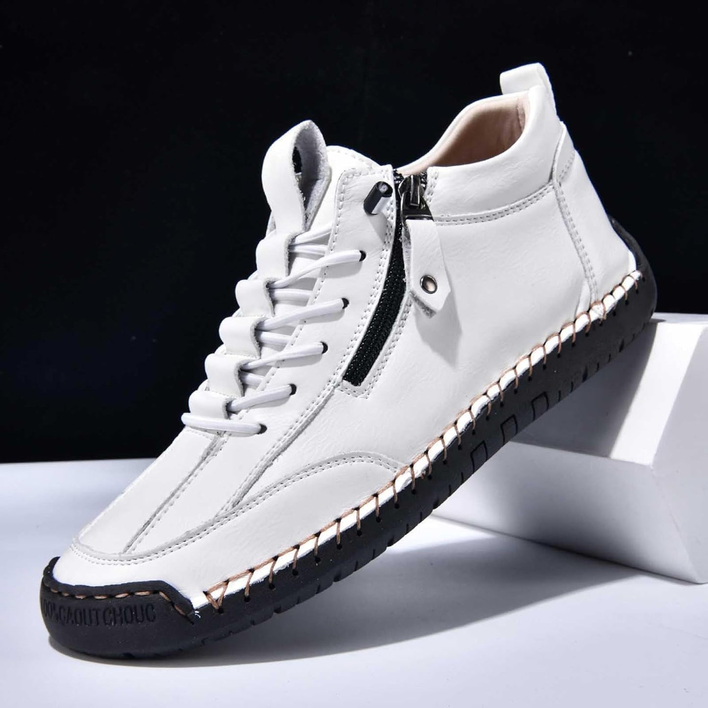 Läder mellanhöga sneakerskängor – Andreas Oktoberfest 2026