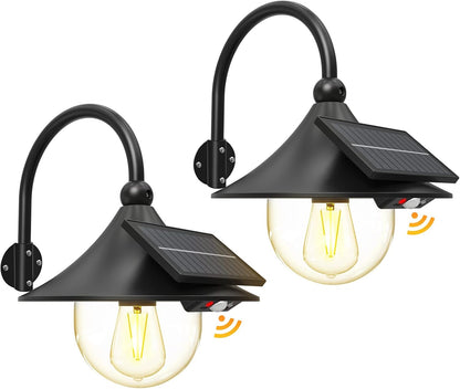 Solcellsdriven rörelsesensor för ladugårdsväggar med 3 lägen och flexibel arm (2-pack) – Halden
