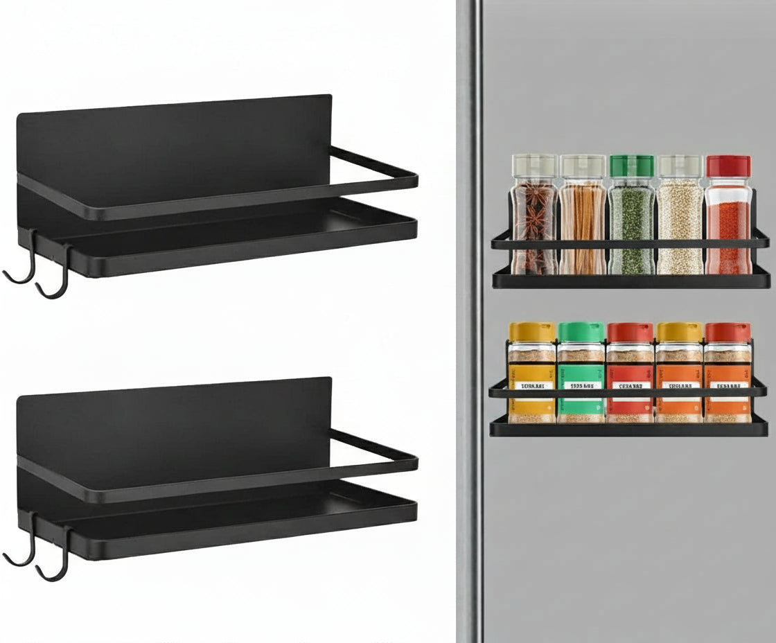 Set med borrfria magnetiska kryddhyllor – Vespera