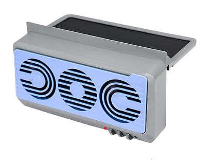 Solcellsdriven bilfönsterfläkt – dubbelkanalig ventilation, utsug och kylningstillbehör – Aurovent