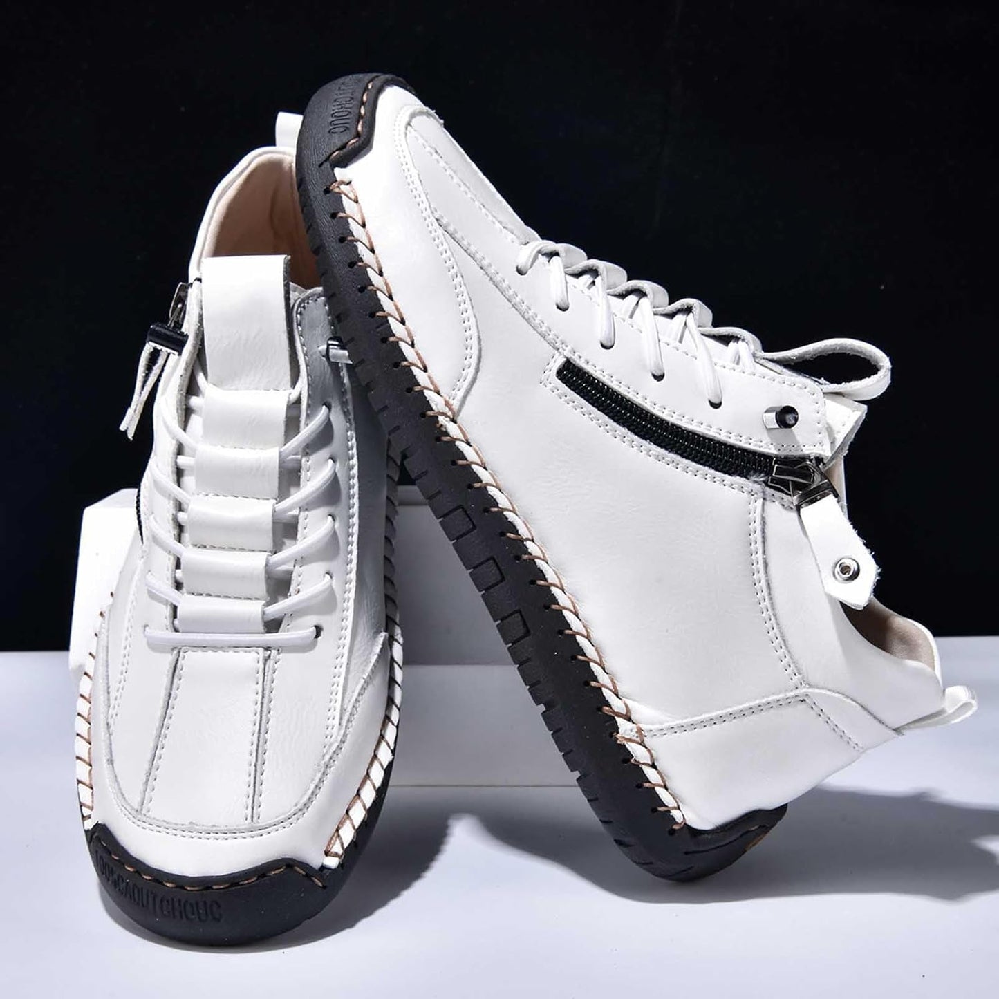 Läder mellanhöga sneakerskängor – Andreas Oktoberfest 2026