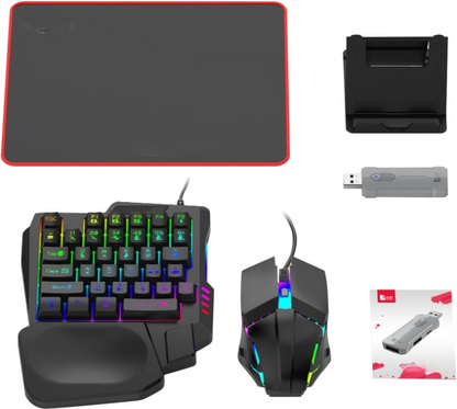 RGB-gamingtangentbord och muscombo – Ergonomiskt adapterset för handkontroll – Zyvorn