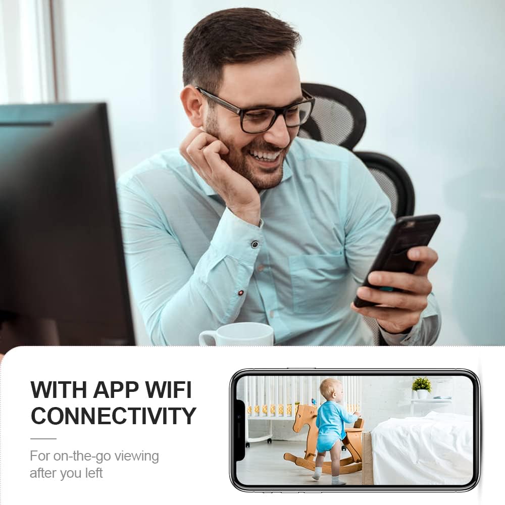 Mini-säkerhetskamera 4K WiFi dold inomhuskamera med nattseende