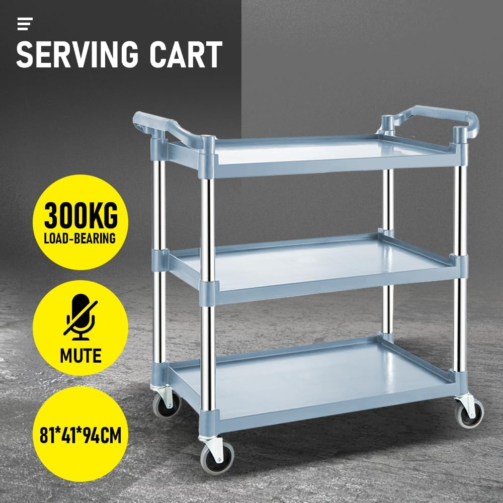 3-vånings rullserveringsvagn med låsbara hjul – ServePro