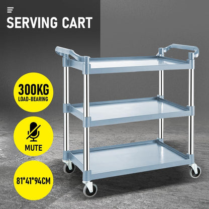 3-vånings rullserveringsvagn med låsbara hjul – ServePro