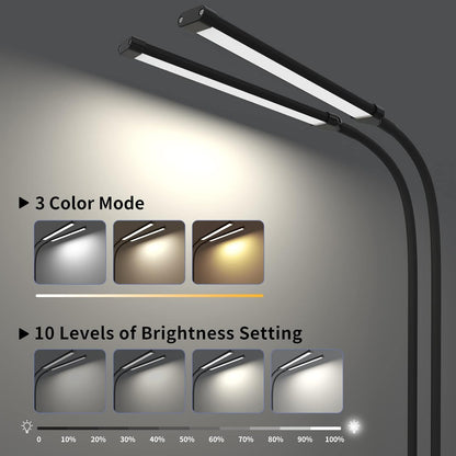 77 LED skrivbordsklämlampa med en 70 cm flexibel svanhals – Ravien